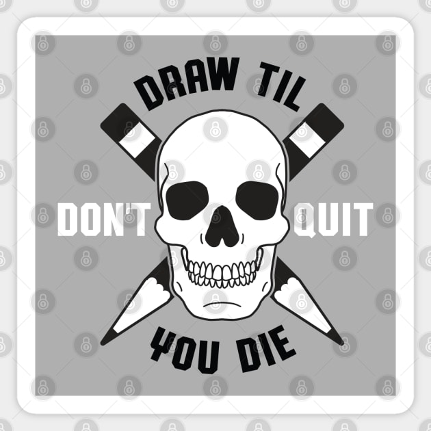 Draw skull Sticker by Joebarondesign